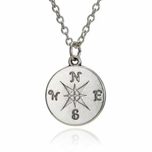 🔥HOT SALE🔥Silver Compass Pendulum Necklace